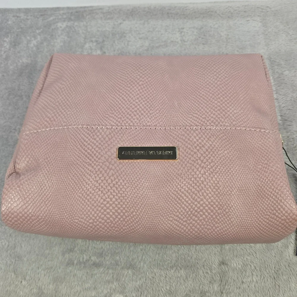 Adrienne Vittadini Bellini Collection Cosmetic Bag Dusty Rose CCAV7853 New‎